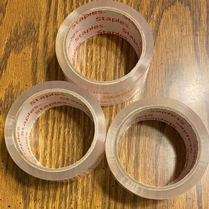 3 rolls off Staples tape for pkged